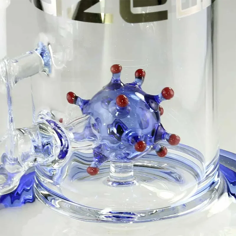 Blaze Glass - Virus Ball Dab Rig Blå 24 cm - Billede 2