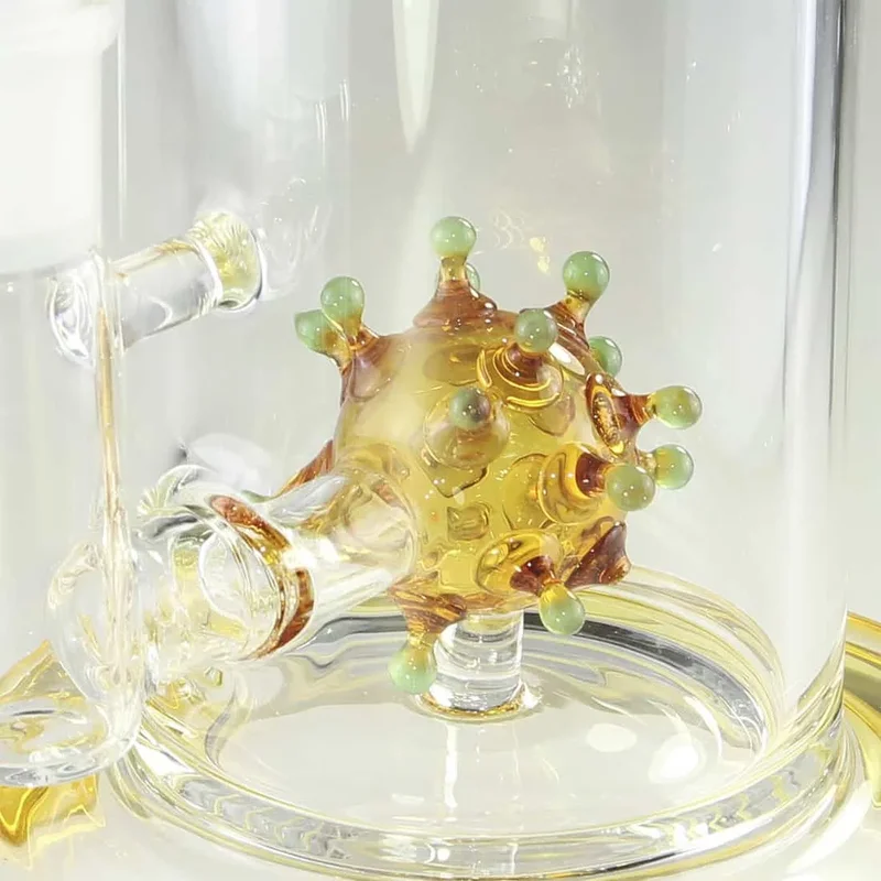 Blaze Glass - Virus Ball Dab Rig Gul 24 cm - Billede 2
