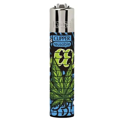Clipper Lighter - Urban Weed Blue