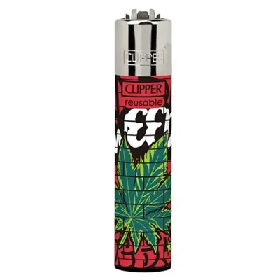 Clipper Lighter - Urban Weed Red