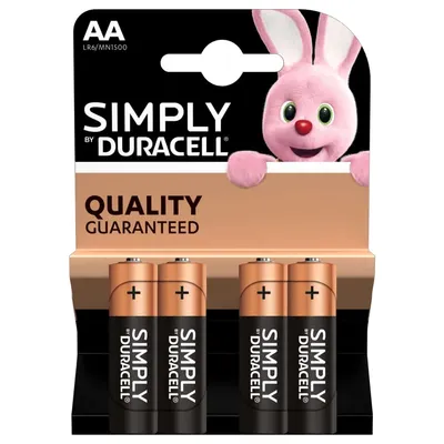 Duracell - Simply Alkaline (AA) 4 stk
