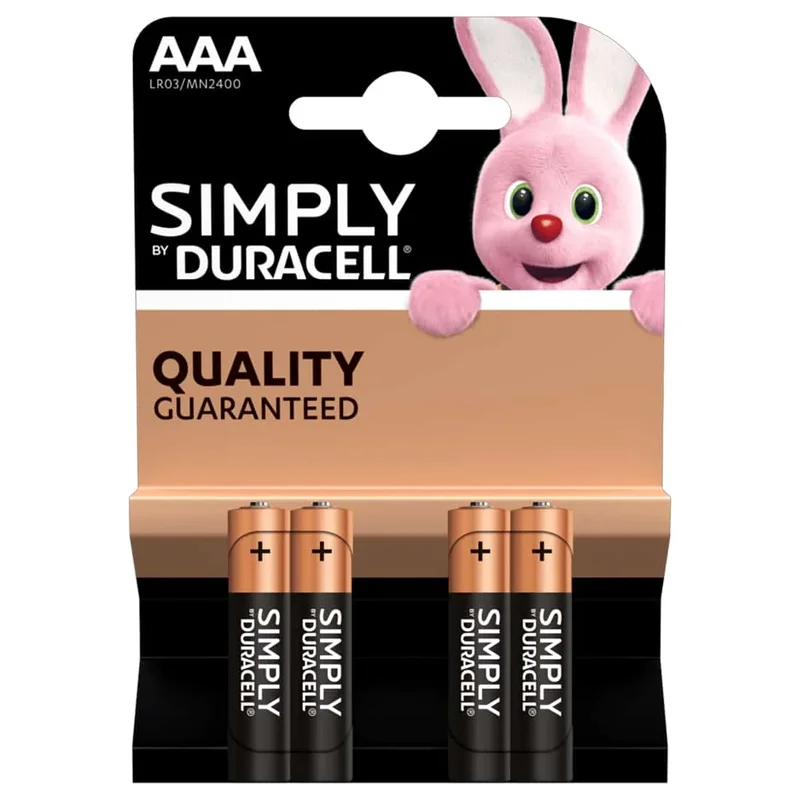 Duracell - Simply Alkaline (AAA) 4 stk - Hovedbillede