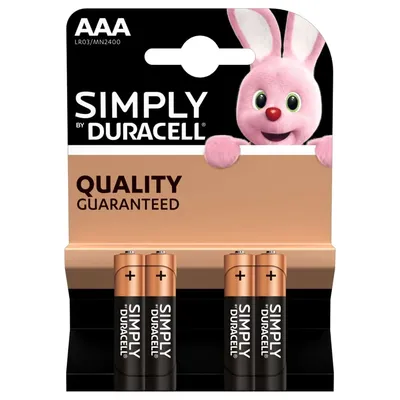 Duracell - Simply Alkaline (AAA) 4 stk