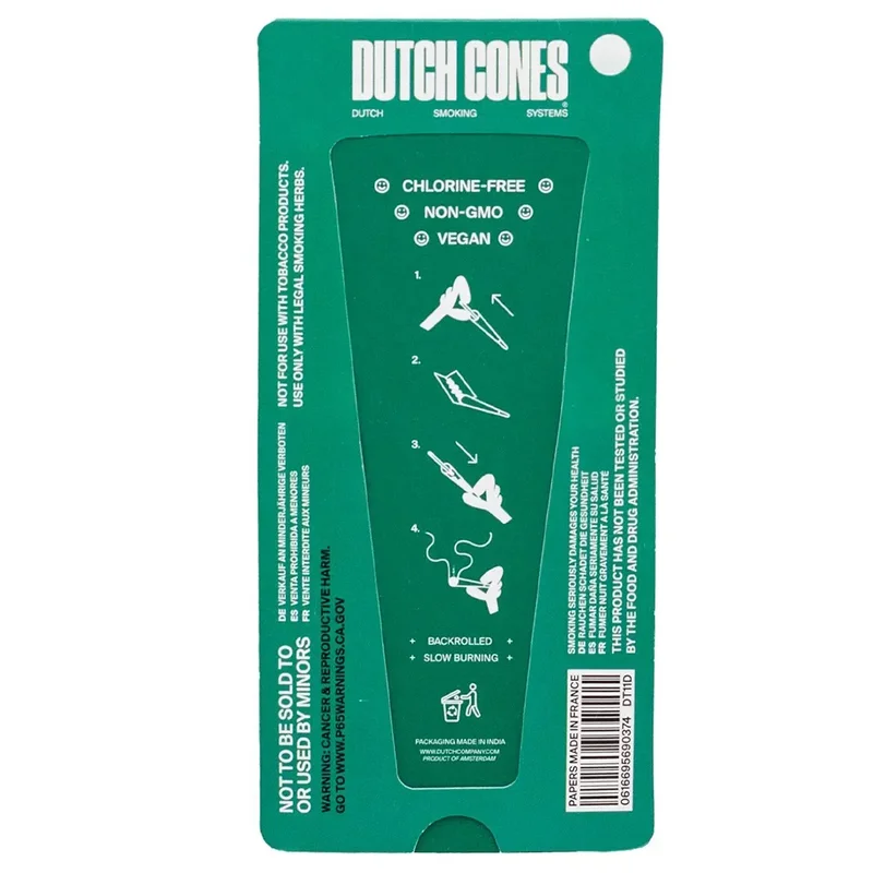 Dutch Cones - Green Organic King Size Cones 3 stk - Billede 4