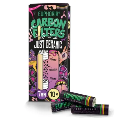 Euphoria - Just Ceramic Carbon Filters (7 mm) 10 stk