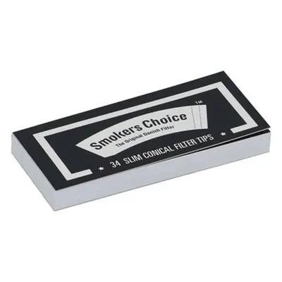 Smokers Choice - Black Slim Conical (Små) Filtertips
