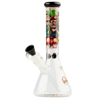 Grace Glass - Mushroom Hero Pink Beaker Bong 27 cm