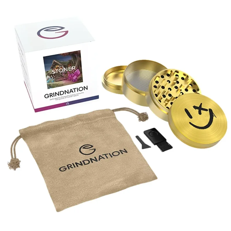 GRINDNATION - Smiley Gold Ø63 - Billede 2