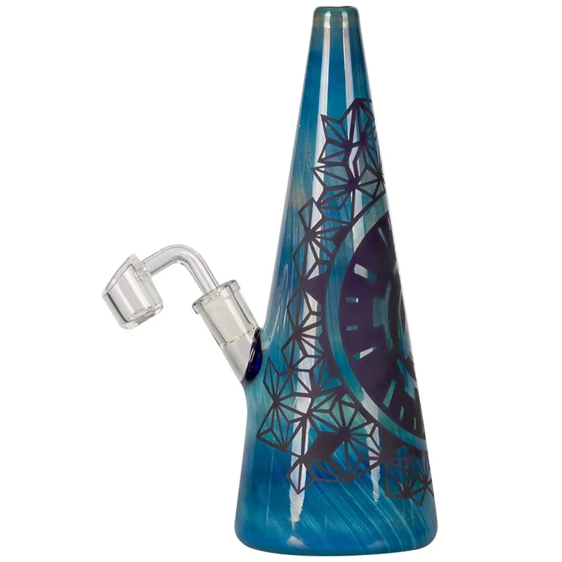 HoneyPuff - Blue Glitter Cone Oil Bong 24 cm - Billede 2
