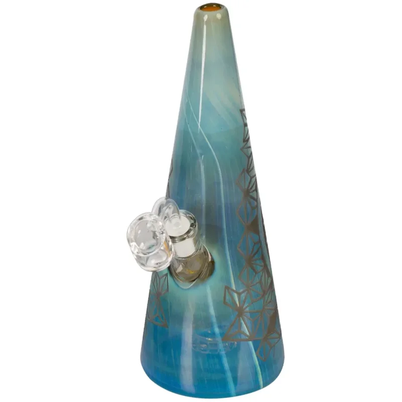 HoneyPuff - Green Glitter Cone Oil Bong 24 cm - Billede 3