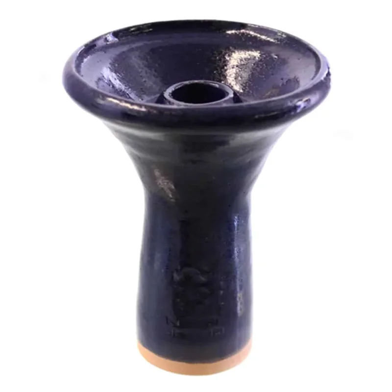 Kaya Shisha - Glazed Deep Clay Funnel Blue 105 mm - Hovedbillede