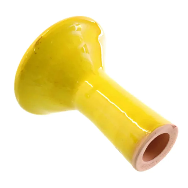 Kaya Shisha - Glazed Deep Clay Funnel Yellow 105 mm - Billede 2