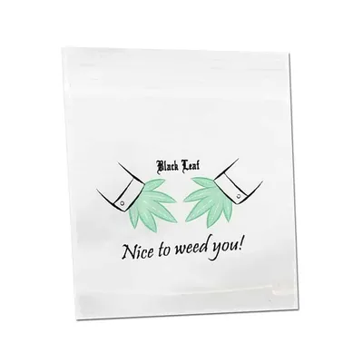 Lynlåsposer - Black Leaf Nice To Weed You 35x35mm 100 stk