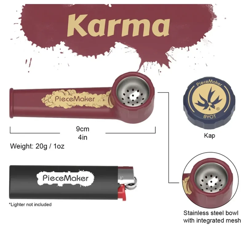 PieceMaker - KARMA Beast Blue Silicone Pipe 90 mm - Billede 2