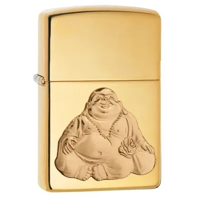 Zippo Lighter Classic Laughing Buddah Emblem
